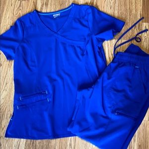 Royal blue scrub set
